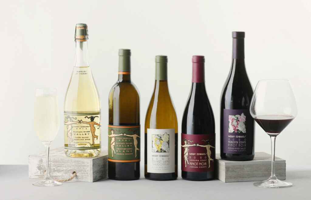 lineup of bottles, white and red wines
